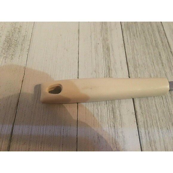 Vintage EKCO Chromium Solid Meat Utility Fork Almond Handle 11 1/4" - Picture 4 of 6